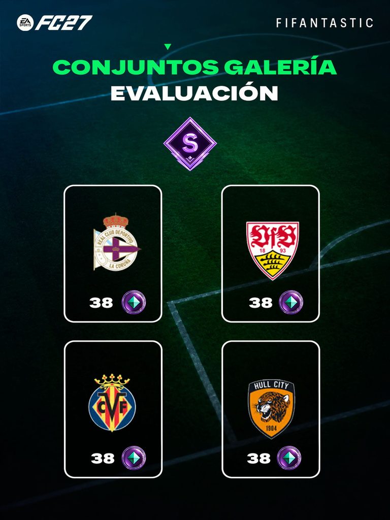 conjuntos evaluación S Galería FC 27, conjuntos Galería Ultimate Team, mejores conjuntos Galería FC 27, fichas Galería FC 27, cómo conseguir fichas en la Galería FC 27, Galería FUT evaluación S, equipos evaluación S FC 27, Holográficos Galería FC 27, clubes Galería Ultimate Team, FC 27 Gallery S rating sets, FC 27 Ultimate Team Gallery sets, best Gallery sets FC 27, Gallery Tokens FC 27, FC 27 Gallery S rank, FUT Gallery sets FC 27, how to get Gallery Tokens FC 27